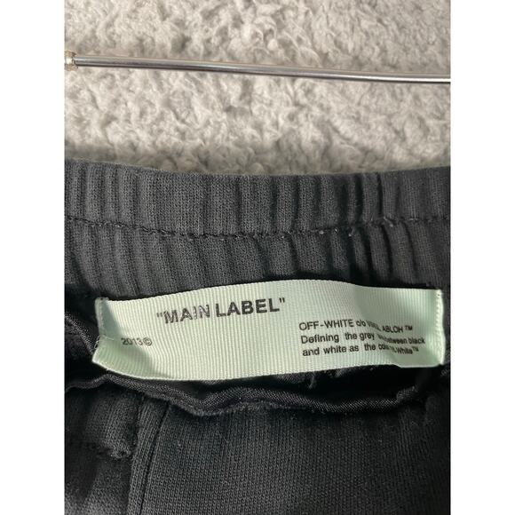 Off-White Logo Print Jogger Track Pants Men’s 30 Black Virgil Abloh Street Style - Picture 13 of 16